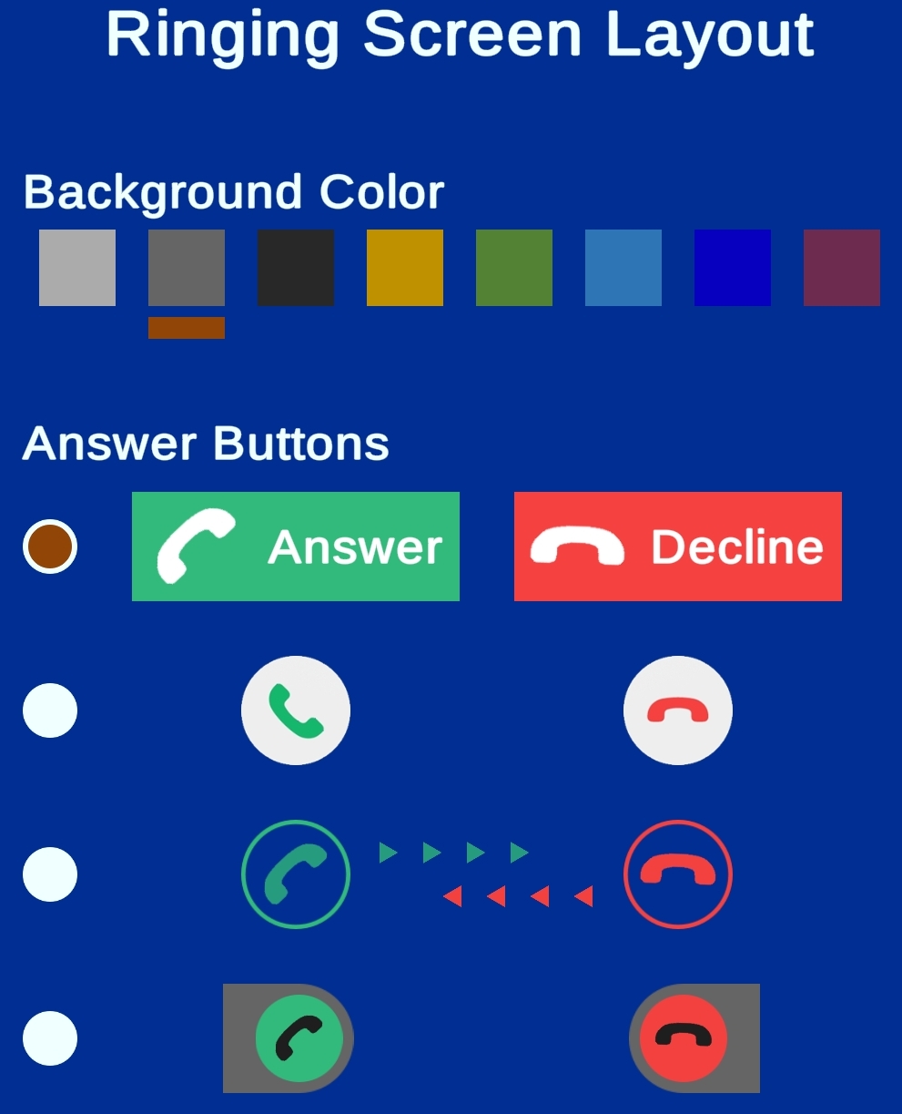 Ringing Screen Layout Image